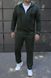 Чоловічий спортивний костюм,утеплений, з капюшоном, хакі ,Батал 2197 хак фото 2
