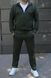 Чоловічий спортивний костюм,утеплений, з капюшоном, хакі ,Батал 2197 хак фото 1