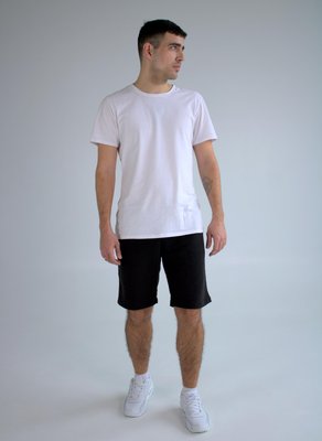 Чоловічий літній комплект футболка + шорти білий 2151 біл фото