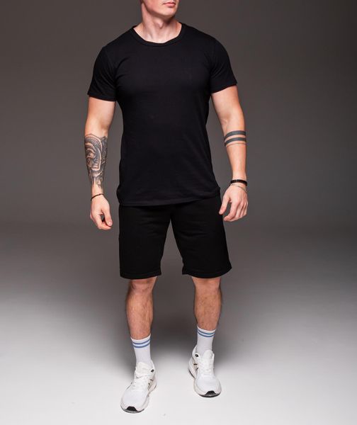 Комплект чоловічий літній , футболка + шорти , чорний 2151 чор фото