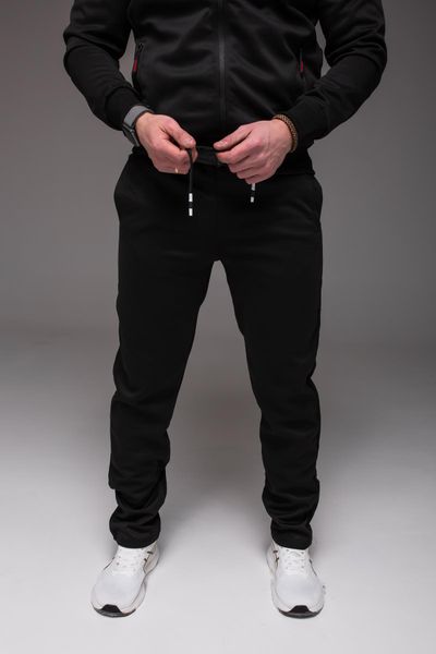 Чоловічий спортивний костюм чорний без капюшона "Alter" прямі штани 2230 чор фото