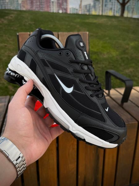 Кросівки Nike SHOX Ride 2 SP X SUPREME, чорно білі (весна-літо)