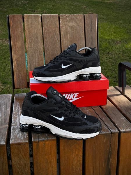 Кросівки Nike SHOX Ride 2 SP X SUPREME, чорно білі (весна-літо)