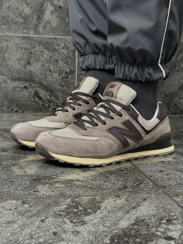 Кросівки New Balance 574 Classic (коричневі, замша)