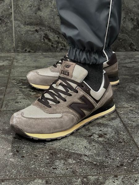 Кросівки New Balance 574 Classic (коричневі, замша)