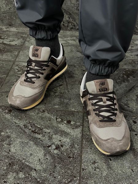 Кросівки New Balance 574 Classic (коричневі, замша)