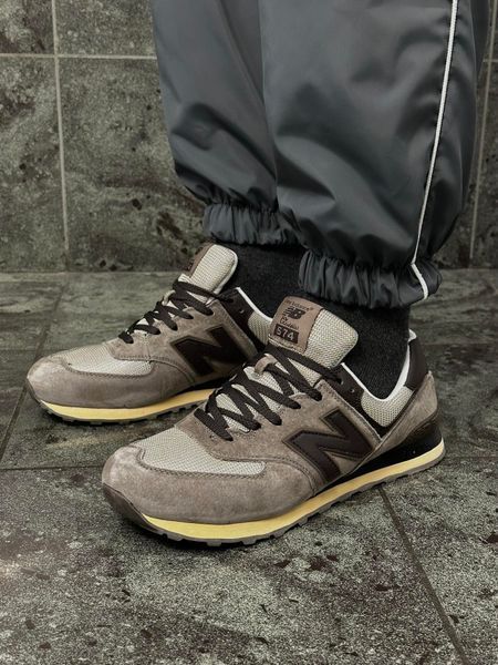 Кросівки New Balance 574 Classic (коричневі, замша)