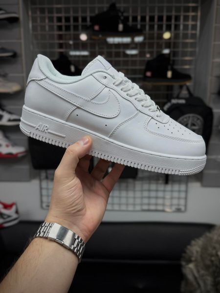 ЗИМОВІ кросівки Nike Air Force білі, ТОП якість (low)
