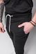 Спортивні штани , на манжеті, чоловічі , чорні 1392 фото 5