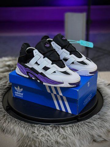 Кросівки Adidas Niteball ll, фіолет чорно-білі