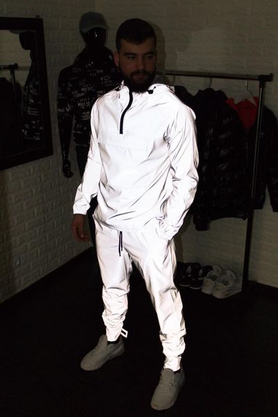 Спортивний костюм чоловічий з щільної плащівки ,рефлективний 2051 фото