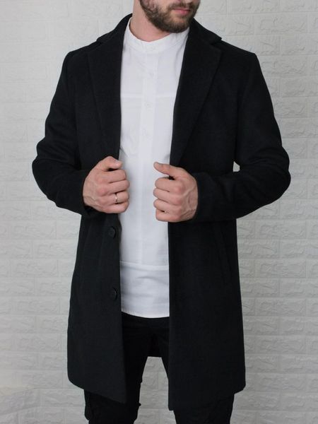 Пальто чоловіче, класичне, кашемірове ,чорне 2000 чорн фото