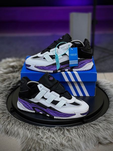 Кросівки Adidas Niteball ll, фіолет чорно-білі