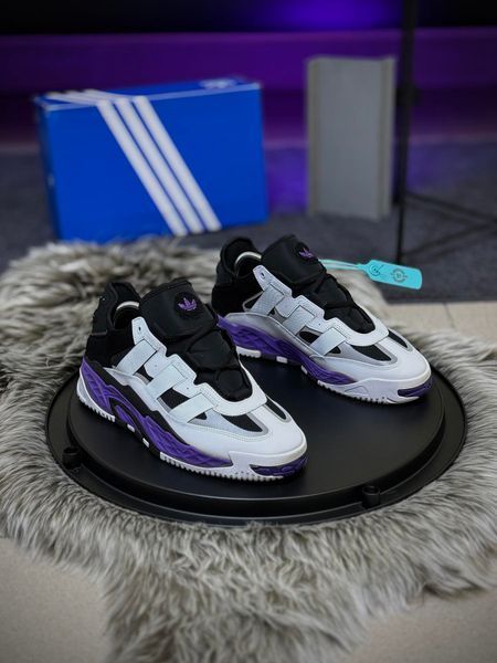 Кросівки Adidas Niteball ll, фіолет чорно-білі