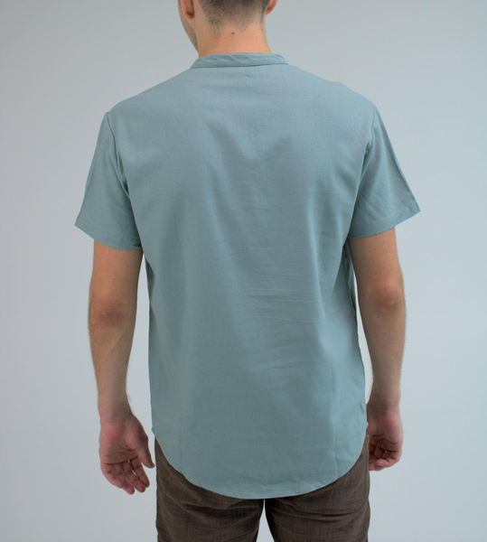 Сорочка чоловіча літня , з кишенею , на короткий рукав , хакі 2191 хак фото