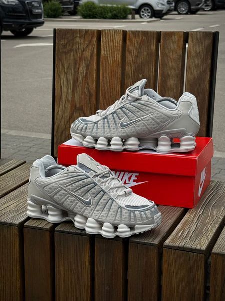 Кросівки Nike SHOX TL, світлі (сітка, літні)