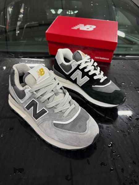 Термо Кросівки New Balance 574 legacy Waterproof Gore Tex, р 37-41 (сірі з чорним)