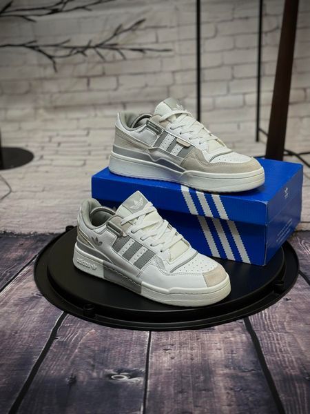 Кросівки Adidas Forum low, біло-сірі