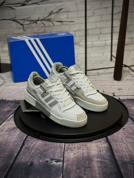 Кросівки Adidas Forum low, біло-сірі