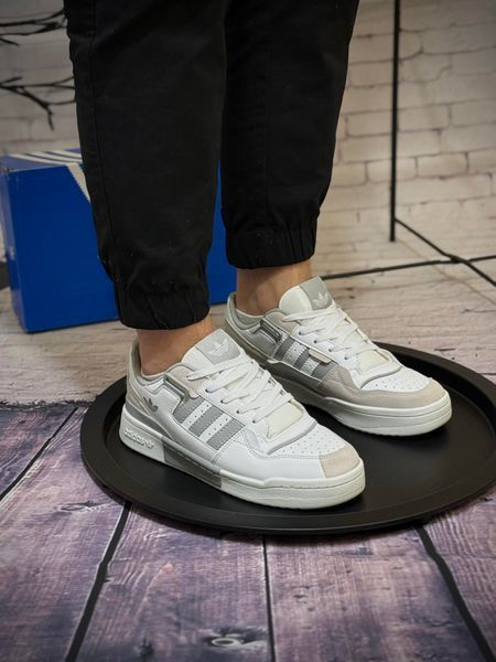 Кросівки Adidas Forum low, біло-сірі