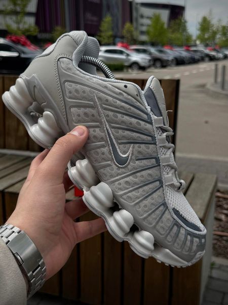 Кросівки Nike SHOX TL, світлі (сітка, літні)
