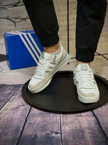Кросівки Adidas Forum low, біло-сірі