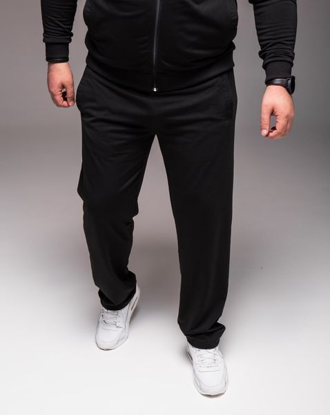 Спортивний костюм чоловічий , утеплений , чорний , XXXL-9XL