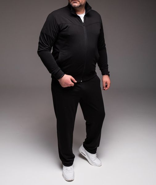 Спортивний костюм чоловічий , утеплений , чорний , XXXL-9XL