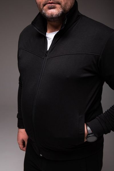 Спортивний костюм чоловічий , утеплений , чорний , XXXL-9XL