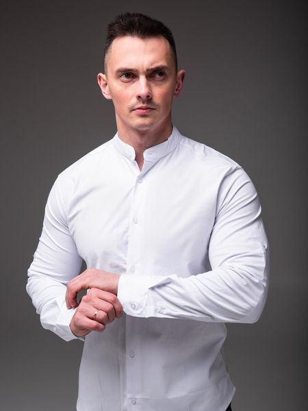 Сорочка чоловіча з довгим рукавом Slim Fit біла