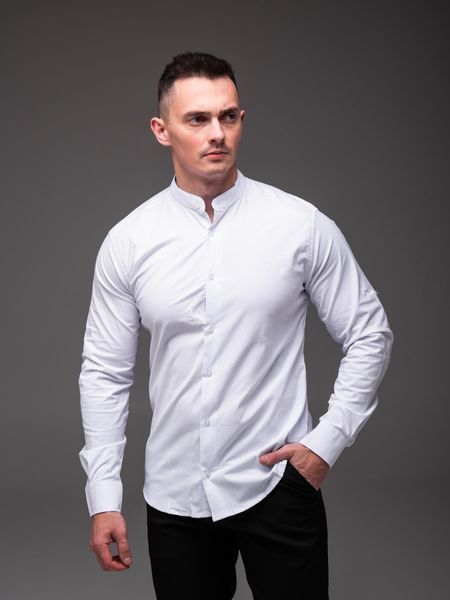 Сорочка чоловіча з довгим рукавом Slim Fit біла
