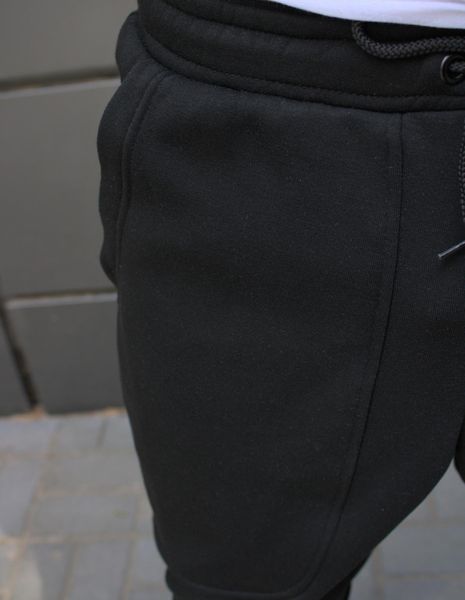 Чоловічі утеплені штани із застібками ,завужені,чорні 2200 фото