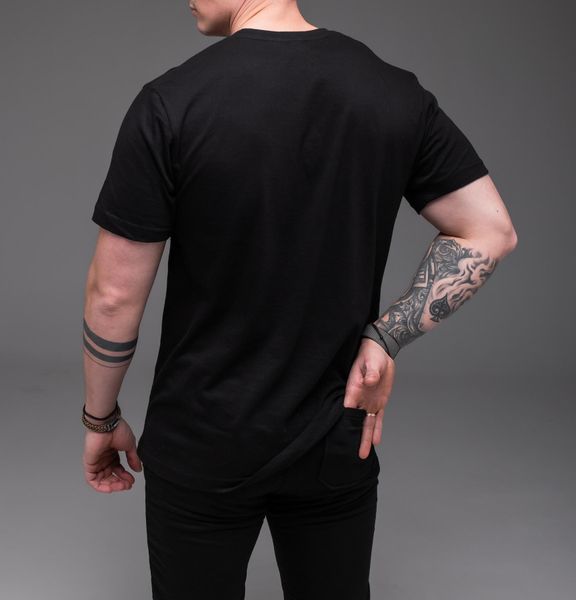 Базова футболка чоловіча , на короткий рукав , чорна 2181 чор фото