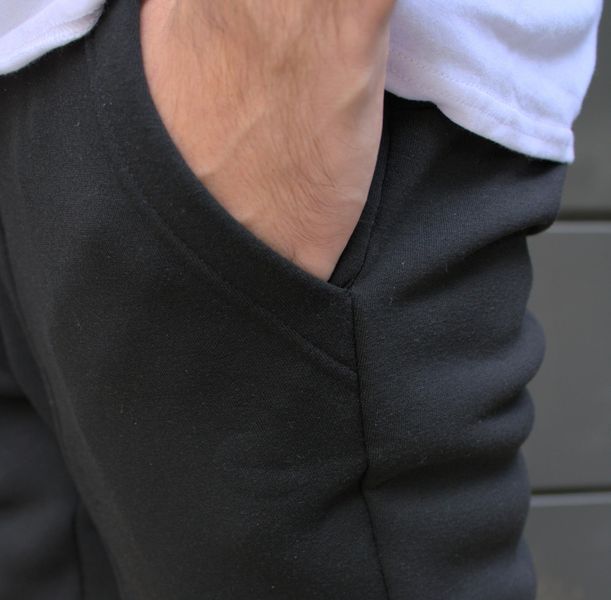 Чоловічі утеплені штани із застібками ,завужені,чорні 2200 фото
