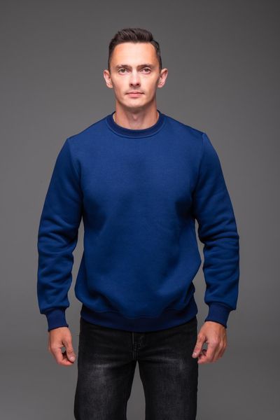 Світшот чоловічий базовий Casual на флісі синій