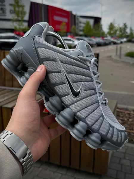 Кросівки Nike SHOX TL, сірі (сітка, літні)