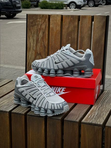 Кросівки Nike SHOX TL, сірі (сітка, літні)