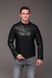 Чоловіча коротка куртка Slim Fit з екошкіри чорна 2506 фото 3