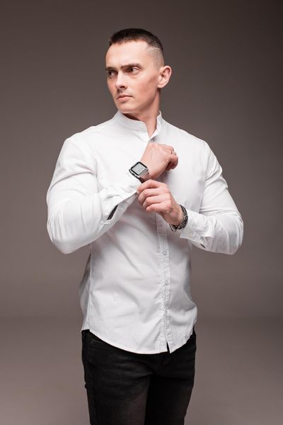 Сорочка чоловіча з довгим рукавом "Modern" біла