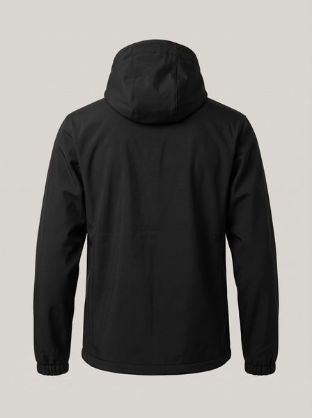 Чоловіча куртка вітрівка Softshell на флісі чорна
