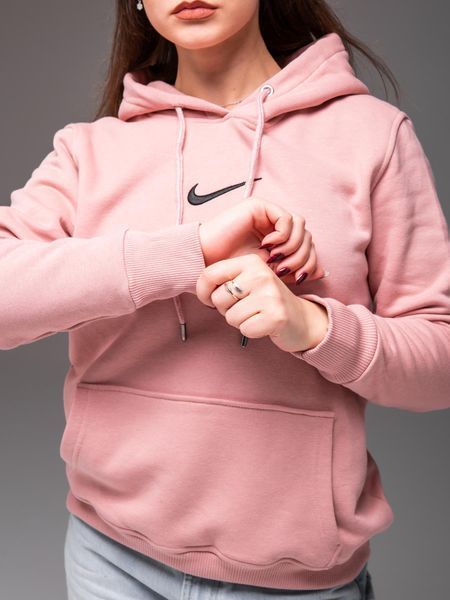 Худі з капюшоном утеплений флісом унісекс Nike пудра