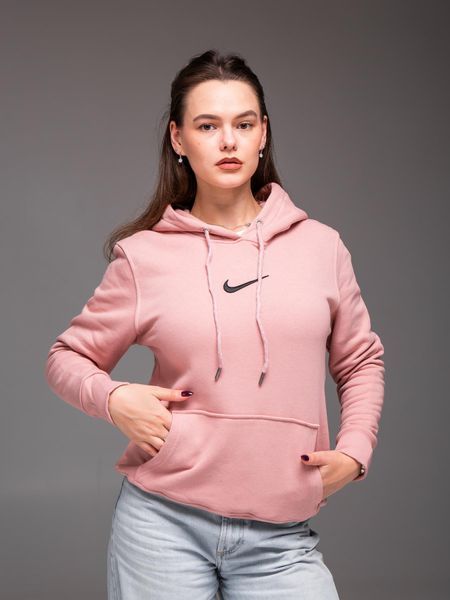 Худі з капюшоном утеплений флісом унісекс Nike пудра