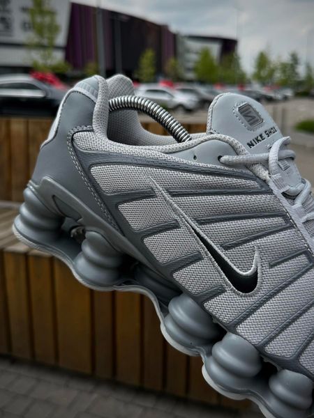 Кросівки Nike SHOX TL, сірі (сітка, літні)