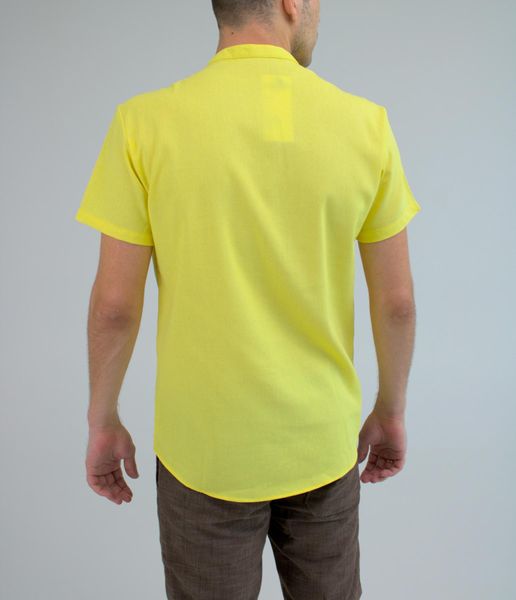 Сорочка чоловіча літня , з кишенею , на короткий рукав , жовта 2191 жов фото
