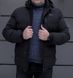 Зимова чоловіча чорна куртка стьобана 2210 чор фото 2