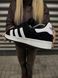 Зимові Кросівки Adidas Campus, чорно-білі з хутром 833-5 фото 5