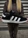 Зимові Кросівки Adidas Campus, чорно-білі з хутром 833-5 фото 6