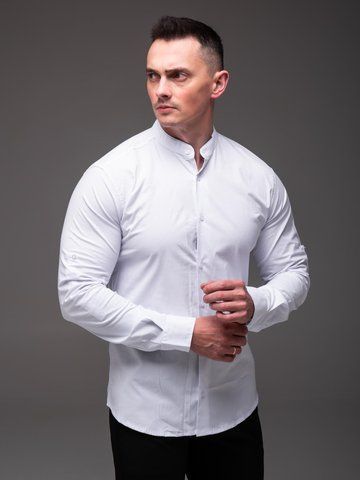 Сорочка чоловіча з довгим рукавом Slim Fit біла