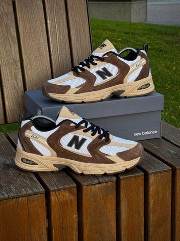 Кросівки New Balance 530, коричневі (сітка, літні)