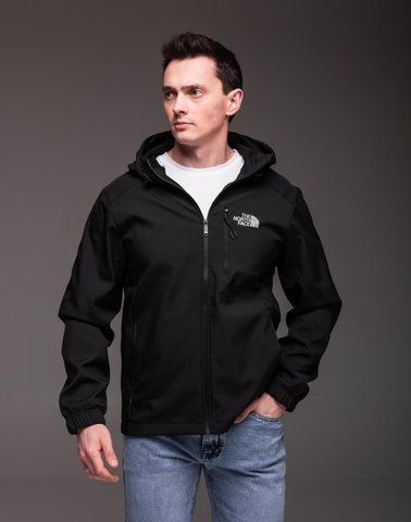 Чоловіча куртка вітрівка Softshell на флісі